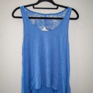 LN High-Low Tank Top with Back Lace Detail